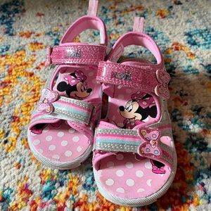 Minnie Mouse Toddler Girls Sandals EUC Size 8